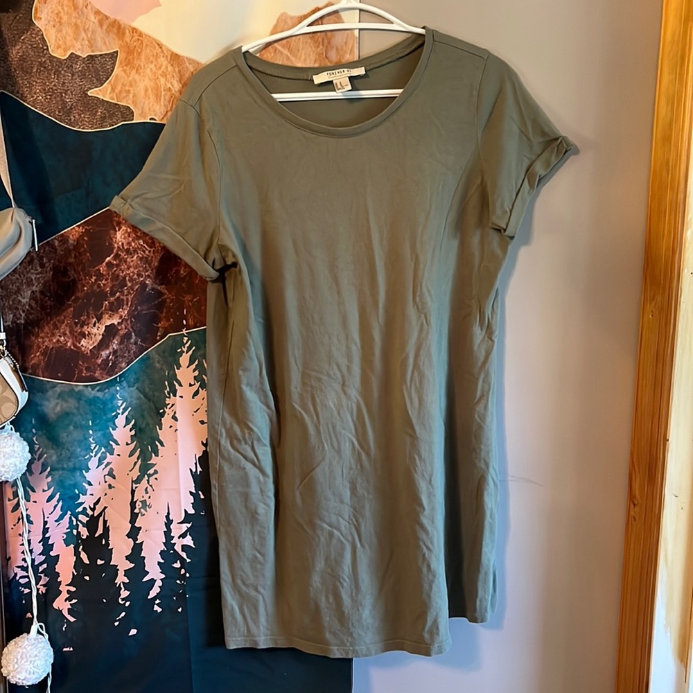 Forever 21 Olive Green Mini Dress